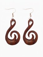 Серьги «Спираль», дерево соно - Фото 2