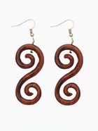 Серьги « Спираль», дерево соно - Фото 2