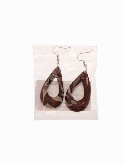 Серьги «Капля», 4.8×2.7 см, дерево соно