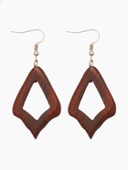 Серьги «Ромб», дерево соно - Фото 1