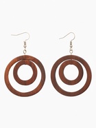 Серьги «Круг», дерево соно - Фото 1