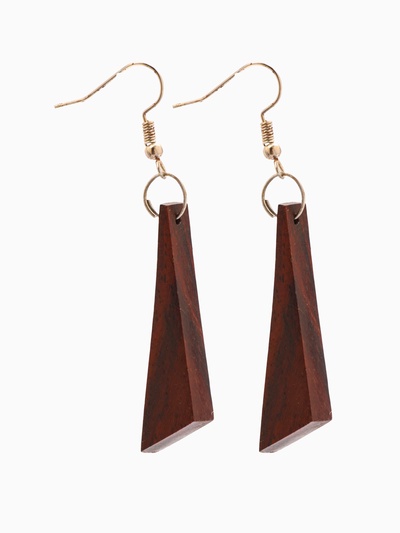 Серьги «Шарп», дерево соно