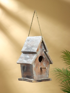 Подвесной декор «Скворечник», 15×18×28 см, дерево, бежевый