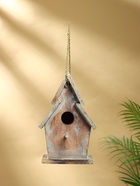 Подвесной декор «Скворечник», 15×18×28 см, дерево, бежевый - фото 809305109
