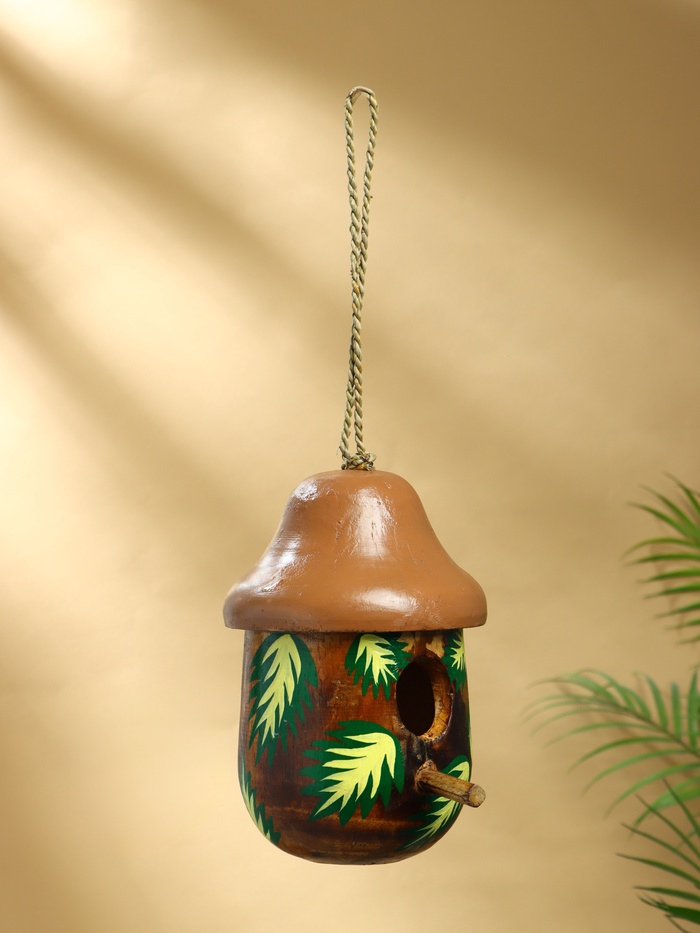 Подвесной декор «Скворечник-грибок», 22×15×15 см, дерево, коричневый