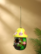 Подвесной декор "Скворечник-грибок" дерево 22х15х15 см, цв.зелёный - фото 809305145