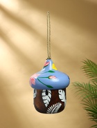 Подвесной декор "Скворечник-орешек" дерево 25х20х20 см - фото 809305156