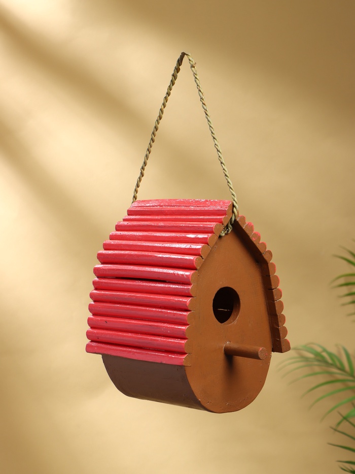 Подвесной декор «Скворечник», 23×15×18 см, дерево, красно-коричневый
