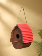 Подвесной декор "Скворечник" дерево 23х15х18 см, цв. красно-коричневый - фото 809305166