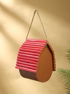 Подвесной декор "Скворечник" дерево 23х15х18 см, цв. красно-коричневый - фото 809305167