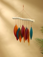 Музыка ветра "Падающие листья" дерево, стекло 30х2х40 см - фото 809305172