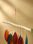 Музыка ветра "Падающие листья" дерево, стекло 30х2х40 см - фото 809305174