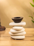 Подсвечник «Каменная башня», 10×10×13 см, камень, бежевый - Фото 3