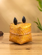 Корзинка «Кот», 10×10×13 см, бамбук, рыжая - фото 809305234