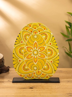 Сувенир "Яйцо" МДФ 25х6х30 см,  цв. жёлтый