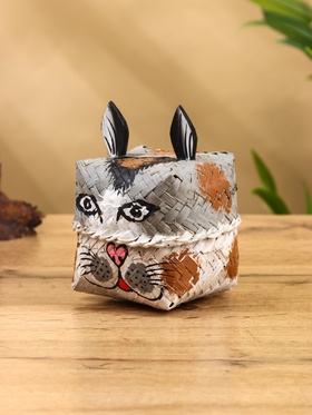 Корзинка «Кот», 8×8×13 см, бамбук