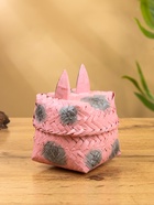 Корзинка «Поросёнок», 8×8×13 см, бамбук - фото 809305281