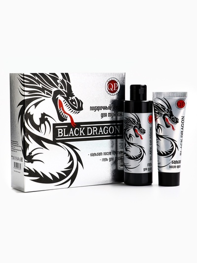 Подарочный набор мужской Black Dragon, гель для душа 200 мл, бальзам после бритья 80 мл