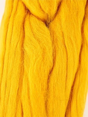 Шерсть для валяния 100 г, цвет канарейка