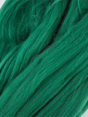 Шерсть для валяния 100 г, цвет трава 044