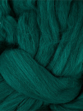 Шерсть для валяния 100 г, цвет тёмный изумруд 573