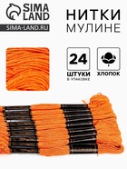 Нитки мулине Bestex, оранжевый цвет (108), 24 шт. в уп. - Фото 1