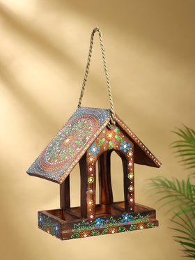 Подвесной декор «Кормушка для птиц», 14×26×26 см, дерево