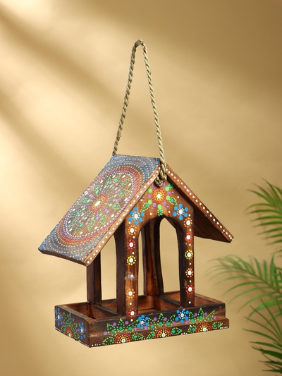 Подвесной декор «Кормушка для птиц», 14×26×26 см, дерево