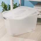 УЦЕНКА Контейнер д/хранения с крышкой 56 л 60×40×36 см на колесах прямоуг, кр. МИКС - Фото 3