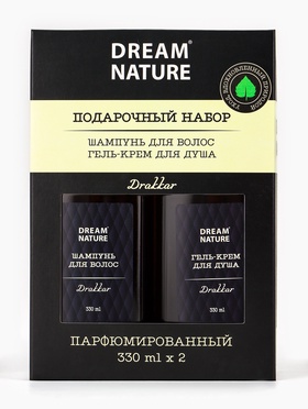 Подарочный набор женский DREAM NATURE Drakkar: шампунь и гель-крем для душа по 330 мл