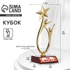 УЦЕНКА Кубок «Ты звезда», наградная фигура, золото, пластик, 18×7 см 10946178