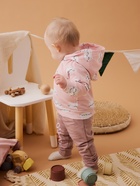 Костюм для девочки (худи, брюки) «Крошка Я. Киса», рост 92-98 см, розовый, лиловый - Фото 3