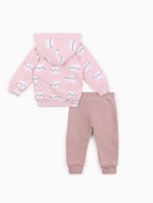 Костюм для девочки (худи, брюки) «Крошка Я. Киса», рост 92-98 см, розовый, лиловый - Фото 9