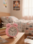 Часы - будильник настольные «Классика», дискретный ход, 12×8.5 см, от батареек АА, розовые - фото 59411372