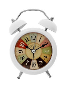 Часы - будильник настольные «Классика», дискретный ход, 12×8.5 см, от батарейки АА, белые 10941224