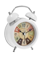 Часы - будильник настольные «Классика», дискретный ход, 12×8.5 см, от батарейки АА, белые 10941224