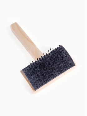 Щетка - пуходёрка ZOONIK «Кавказец», 100×55 мм, полукруглая, дерево