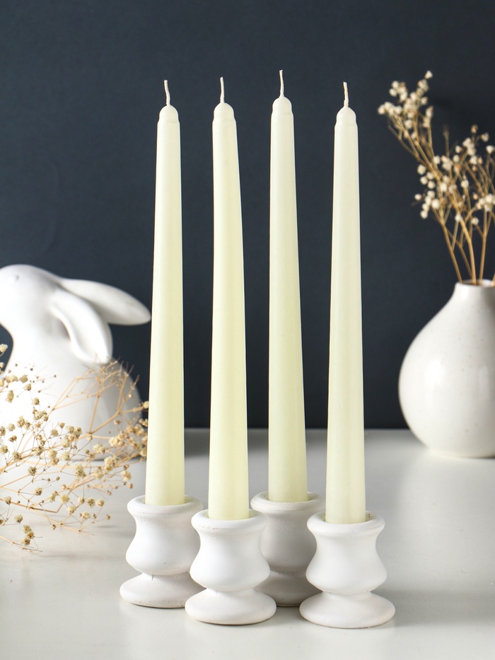 Набор: свечи ароматизированные конические 2.2×24 см, набор 4 шт., 50 г, 8 ч, лилия - Фото 1