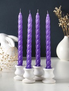 Набор: свечи ароматизированные витые 1.9?24 см, 4 шт., 40 г, 8 ч, эклипс (комплект 2 шт) - фото 58176173