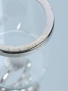 УЦЕНКА Подсвечник стекло на 1 свечу «Сплетение колец» стразы серебро 27×7×7 см - фото 14967985