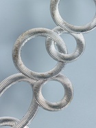 УЦЕНКА Подсвечник стекло на 1 свечу «Сплетение колец» стразы серебро 27×7×7 см - фото 14967990