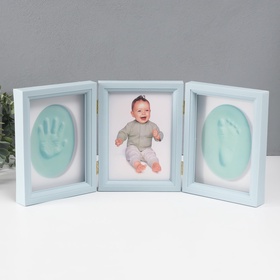 {{photo.Alt || photo.Description || 'УЦЕНКА Фоторамка пластик 13×18 см с полимерной глиной «Отпечаток ладошки и ножки» голубая 20.5×46.5 см'}}