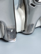 УЦЕНКА Сувенир керамика «Семья слонов. Овал» белый с серебром 6.5×17×28.5 см 10946396