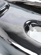 УЦЕНКА Сувенир керамика «Семья слонов. Овал» белый с серебром 6.5×17×28.5 см 10946396