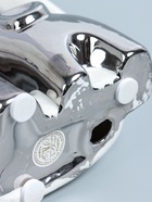 УЦЕНКА Сувенир керамика «Семья слонов. Овал» белый с серебром 6.5×17×28.5 см 10946396