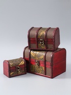 УЦЕНКА Шкатулка сундучок «Листва» (набор 3 шт.) 13×13.2×18 см - Фото 2