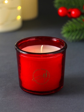 Ароматическая свеча новогодняя в стакане «Пряный апельсин», 60 г