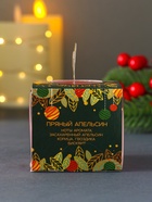 Ароматическая свеча новогодняя в стакане «Пряный апельсин», 60 г - фото 809286123