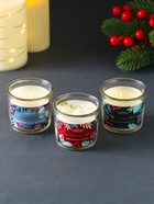 Набор: свечи ароматические новогодние Christmas Vibes, 3 шт., по 60 г 10909724 - фото 319939963