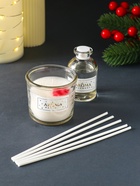 Новогодний набор ароматический: свеча, диффузор и палочки «Каштановый пудинг» - Фото 1